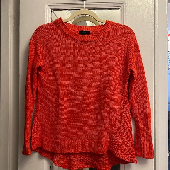 J Crew Lightweight Knit 100% Linen Sweater - Orange - XXS - Picture 1 of 3